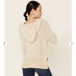 Popcorn knit hoodie
